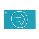 Happy Smiling Emoji Teal | Mix & Match Classic Fun-Flirty Lovers’ Towels