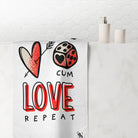 Cum Love Repeat Big Ass Rimming Cum Towel