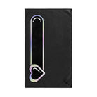 Heart Love Toy Meter Dark Grey | Nectar Napkins Classic Fun-Flirty Lovers’ Colored Towels