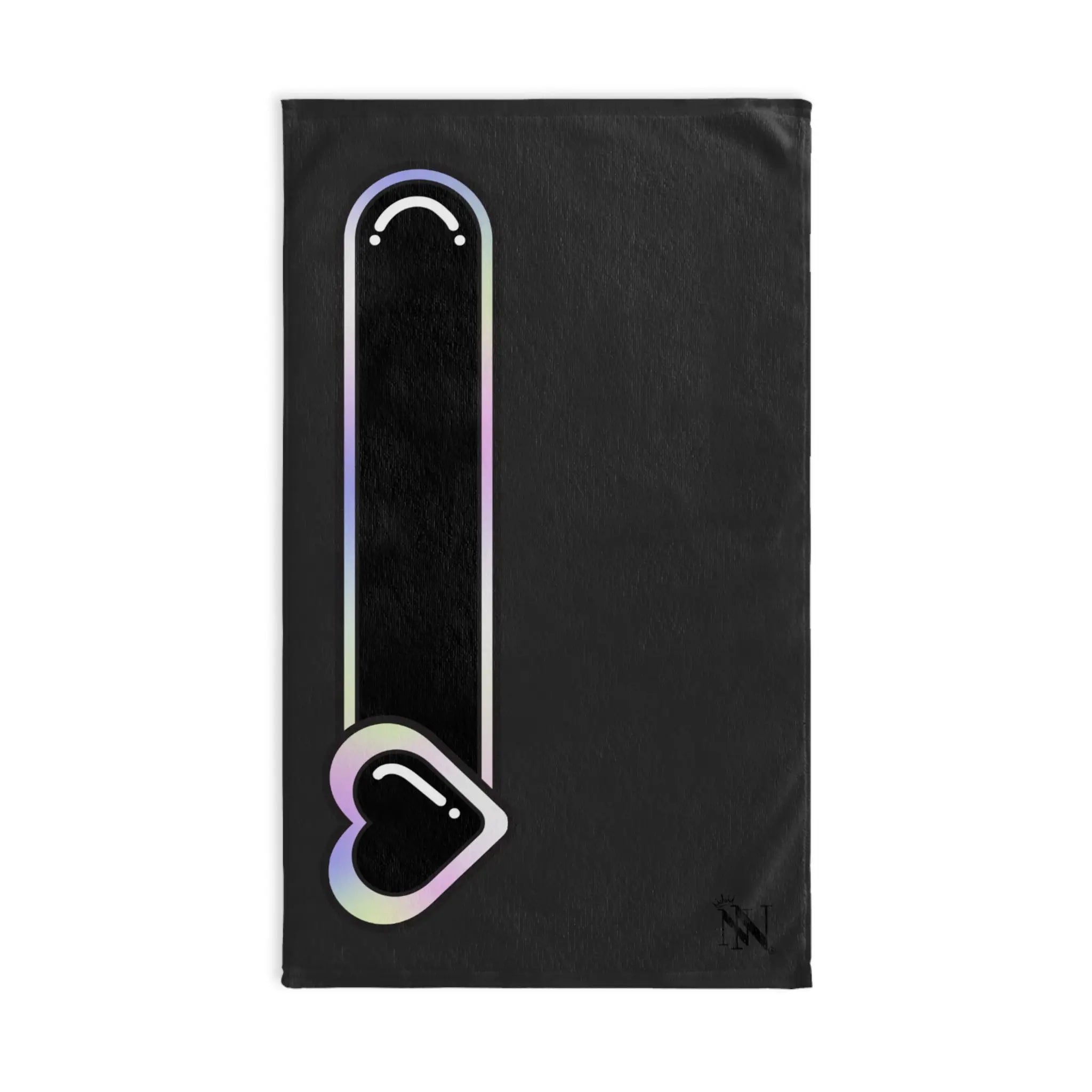 Heart Love Toy Meter Dark Grey | Nectar Napkins Classic Fun-Flirty Lovers’ Colored Towels