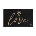 Gold Love Heart Black Cum Towel