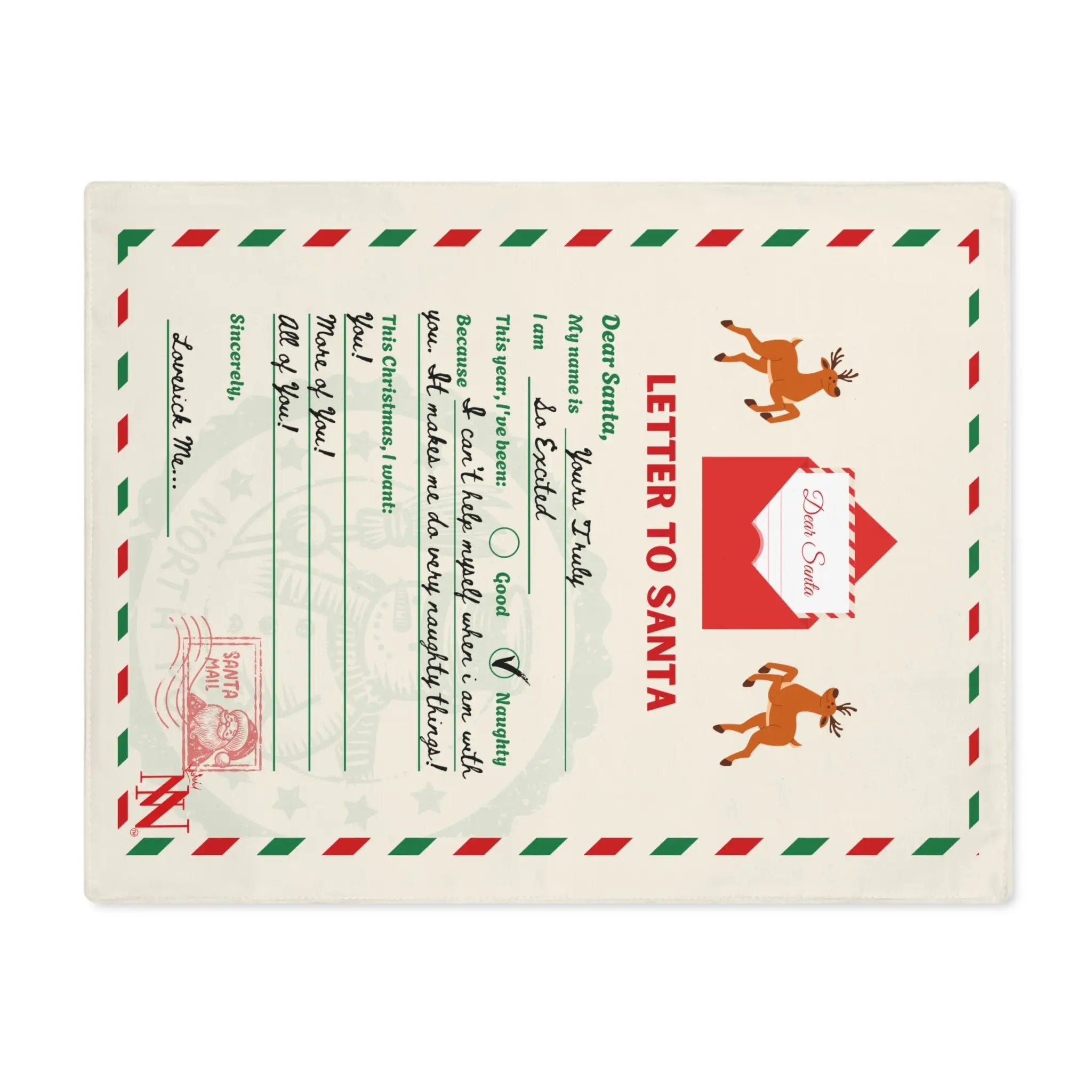 Letter to Santa | Mix & Match Playful Fun-Flirty Lovers’ Toy Mats