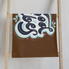 Good Vibes Blue Splash Brown Cum Towel