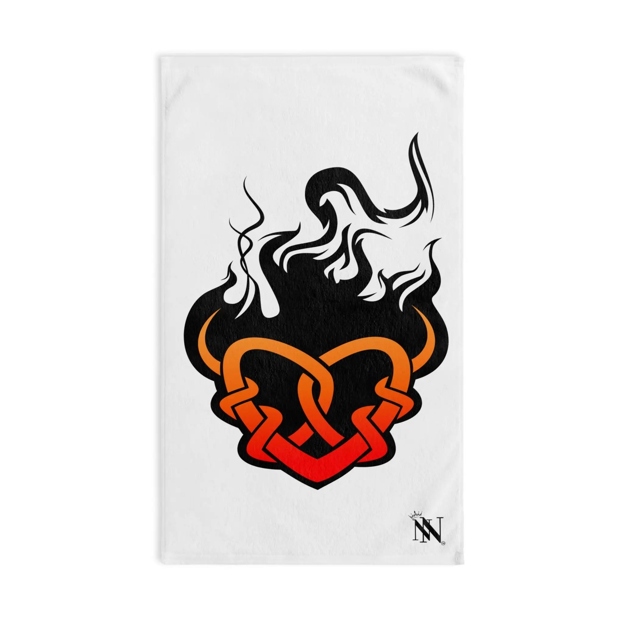 Tribal Heart With Shadow Flames | Mix & Match Classic Fun-Flirty Lovers’ Towels