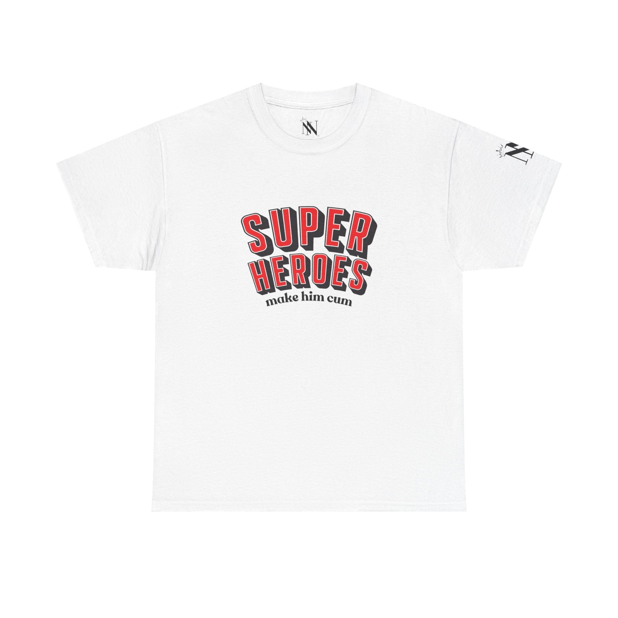 Superheroes Make Him Cum | Mix & Match 100% Cotton Unisex Fun-Flirty Lovers’ Tees