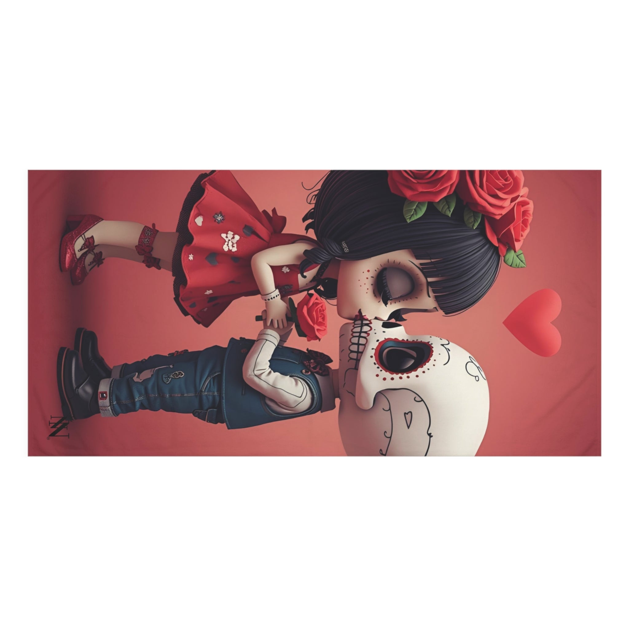 Day of the Dead’s Kiss | Mix & Match XL Fun-Flirty Lovers’ Towels