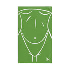 Sexy Female Outline Lime Green Cum Towel