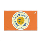 Good Times Good Vibes Happy Face Bright Orange | Mix & Match Classic Fun-Flirty Lovers’ Towels