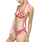 Red & White Checkered | Mix & Match Fun-Flirty Lovers’ String Bikinis