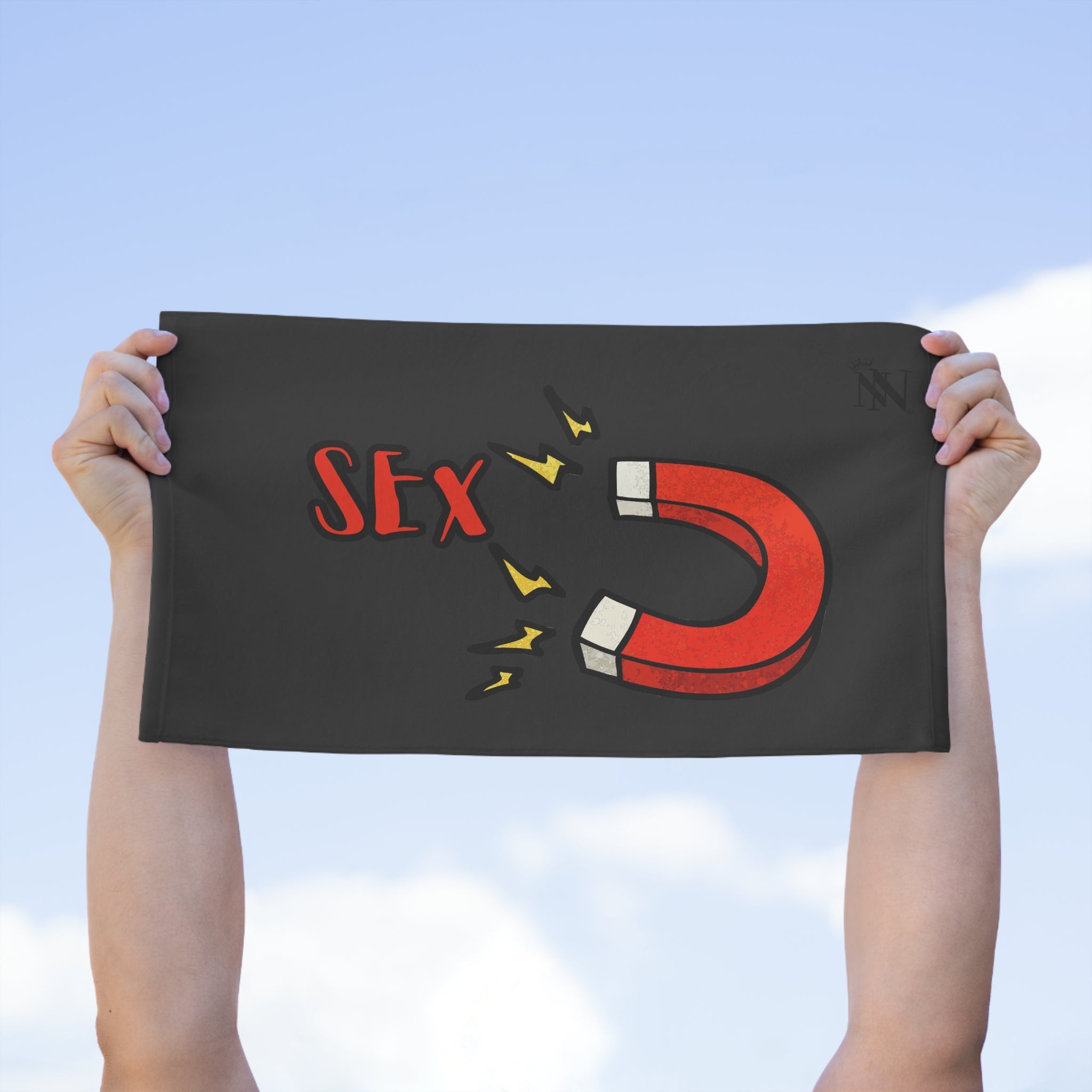 Sex Magnet Dark Grey | Mix & Match Soft Fun-Flirty Lovers’ Towels