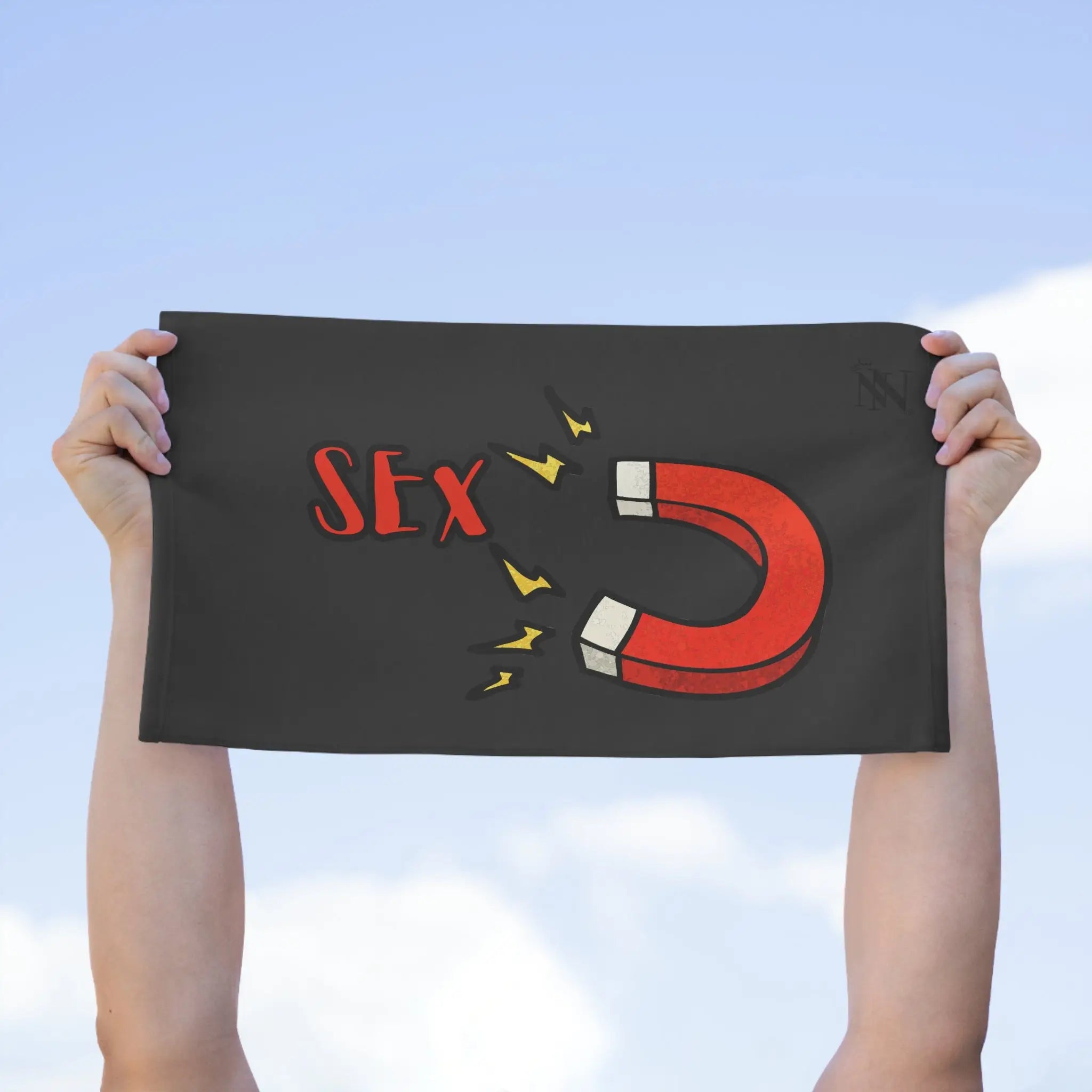 Sex Magnet Dark Grey | Mix & Match Soft Fun-Flirty Lovers’ Towels