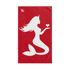 Mermaid Holding Heart Red | Mix & Match Classic Fun-Flirty Lovers’ Towels
