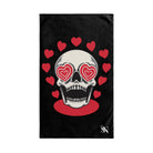 Seeing Hearts Skull Cum Towel