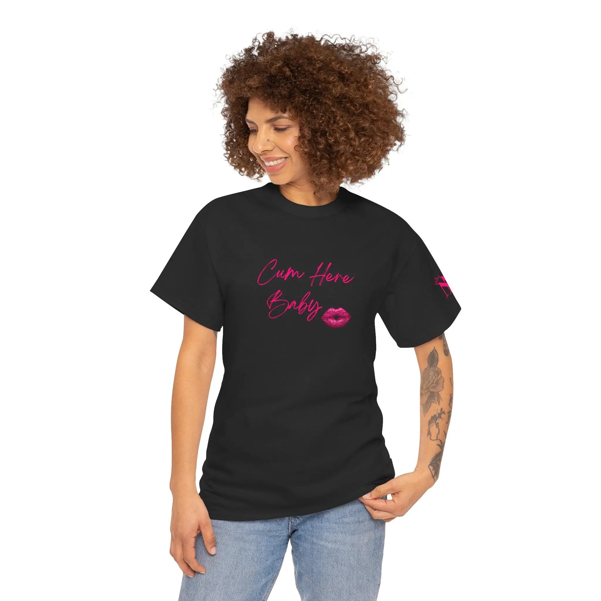 Cum Here Baby Kiss Mark T-Shirt