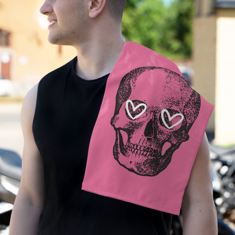 Skull Heart Eyes | Mix & Match Soft Fun-Flirty Lovers’ Towels