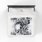 Grey Washed Skull & Roses | Mix & Match Soft Fun-Flirty Lovers’ Blankets
