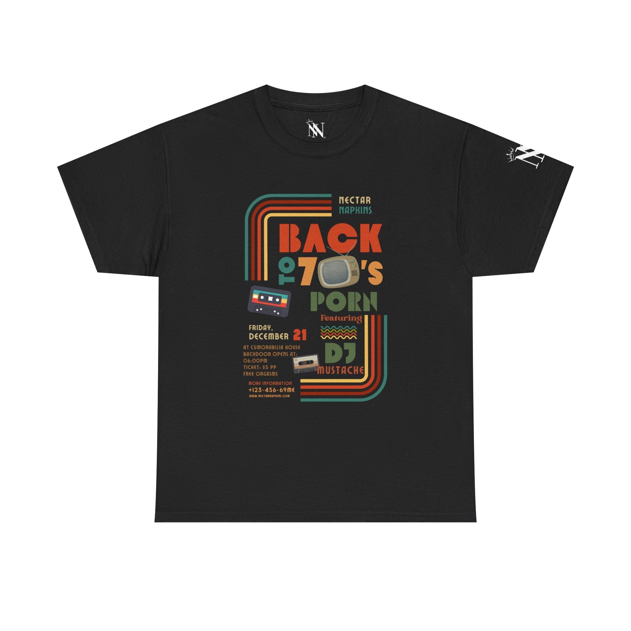 Back to 70s Porn | Mix & Match 100% Cotton Unisex Fun-Flirty Lovers’ Tees