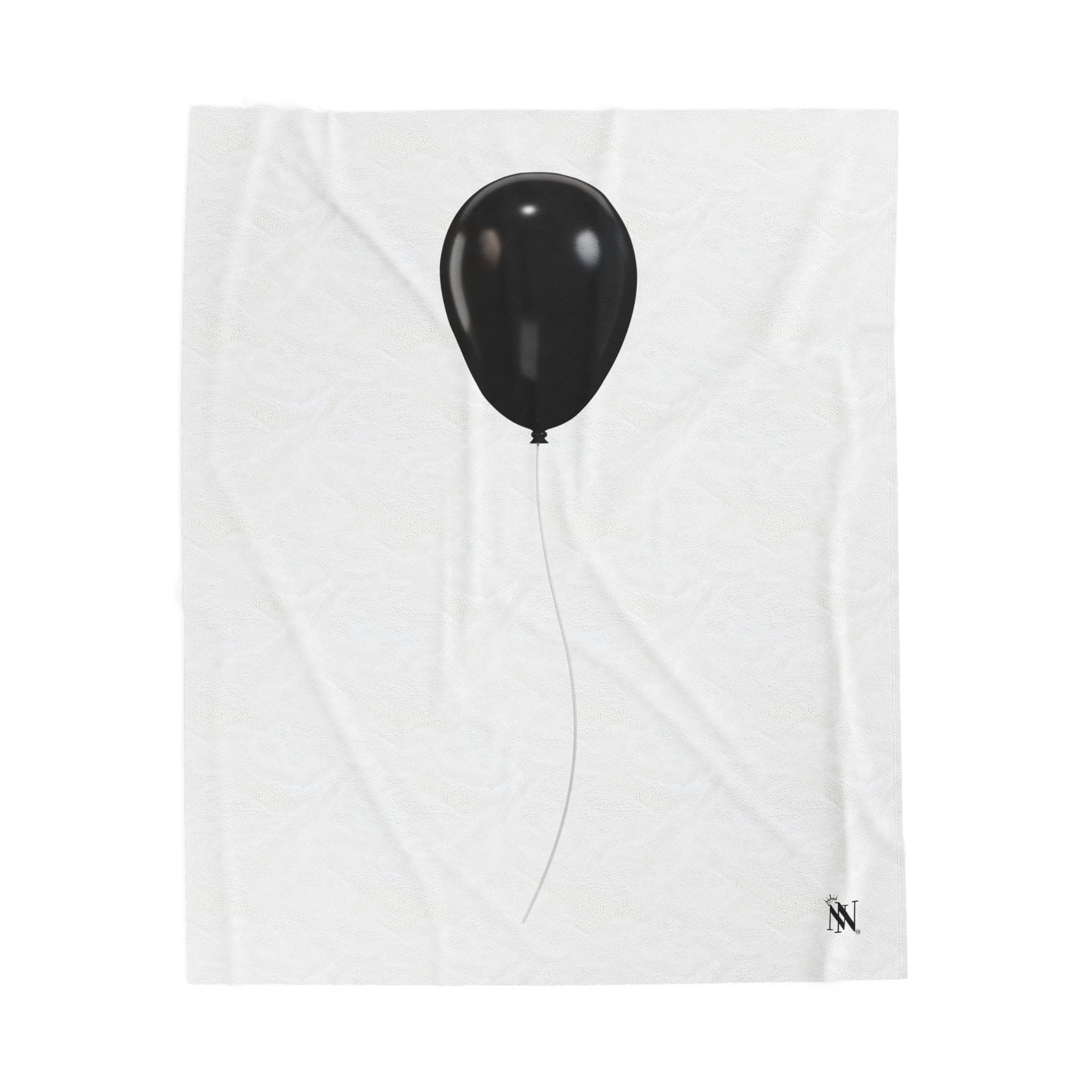 Single Black Party Balloon | Mix & Match Velveteen Fun-Flirty Lovers’ Blankets