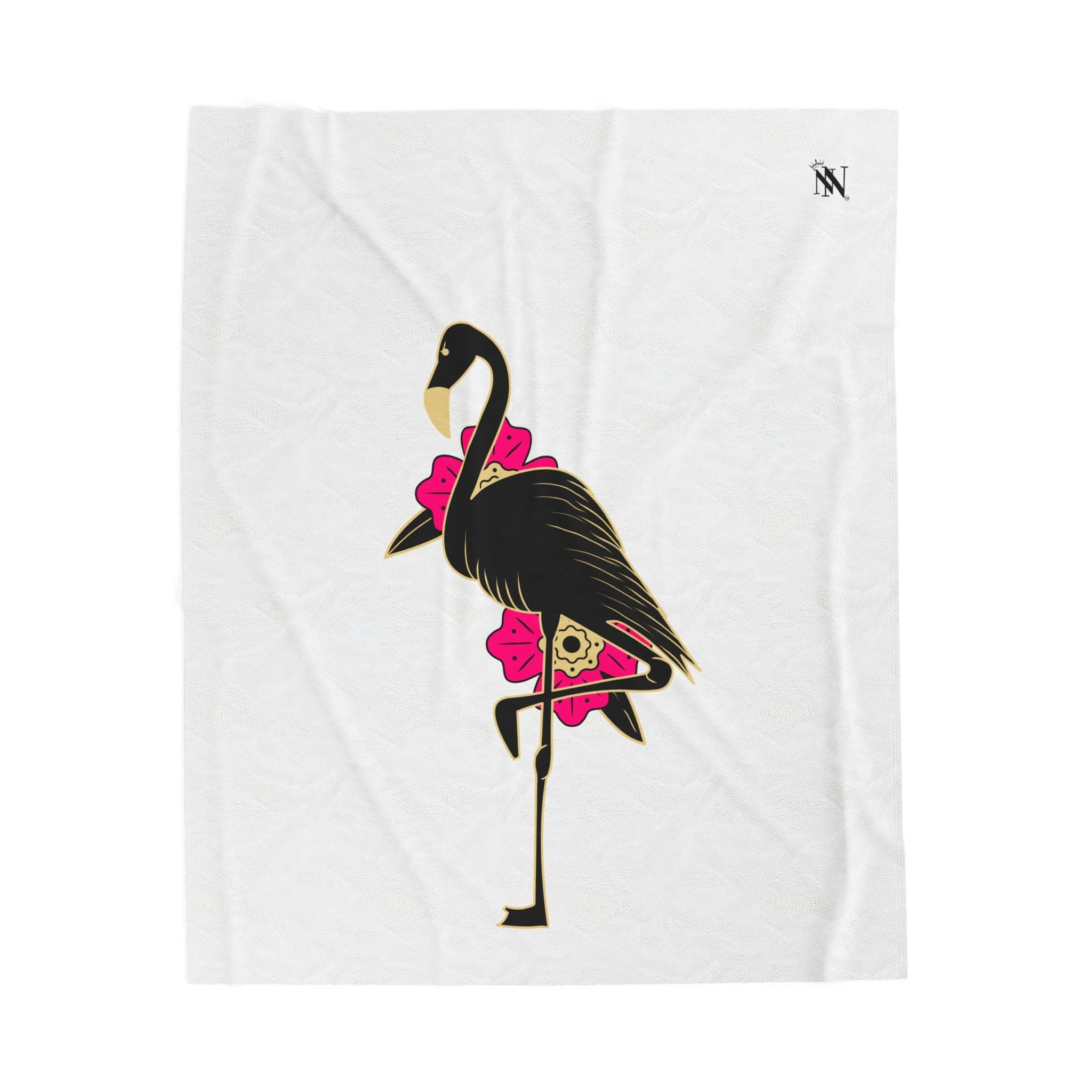Black Flamingo | Mix & Match Soft Fun-Flirty Lovers’ Blankets