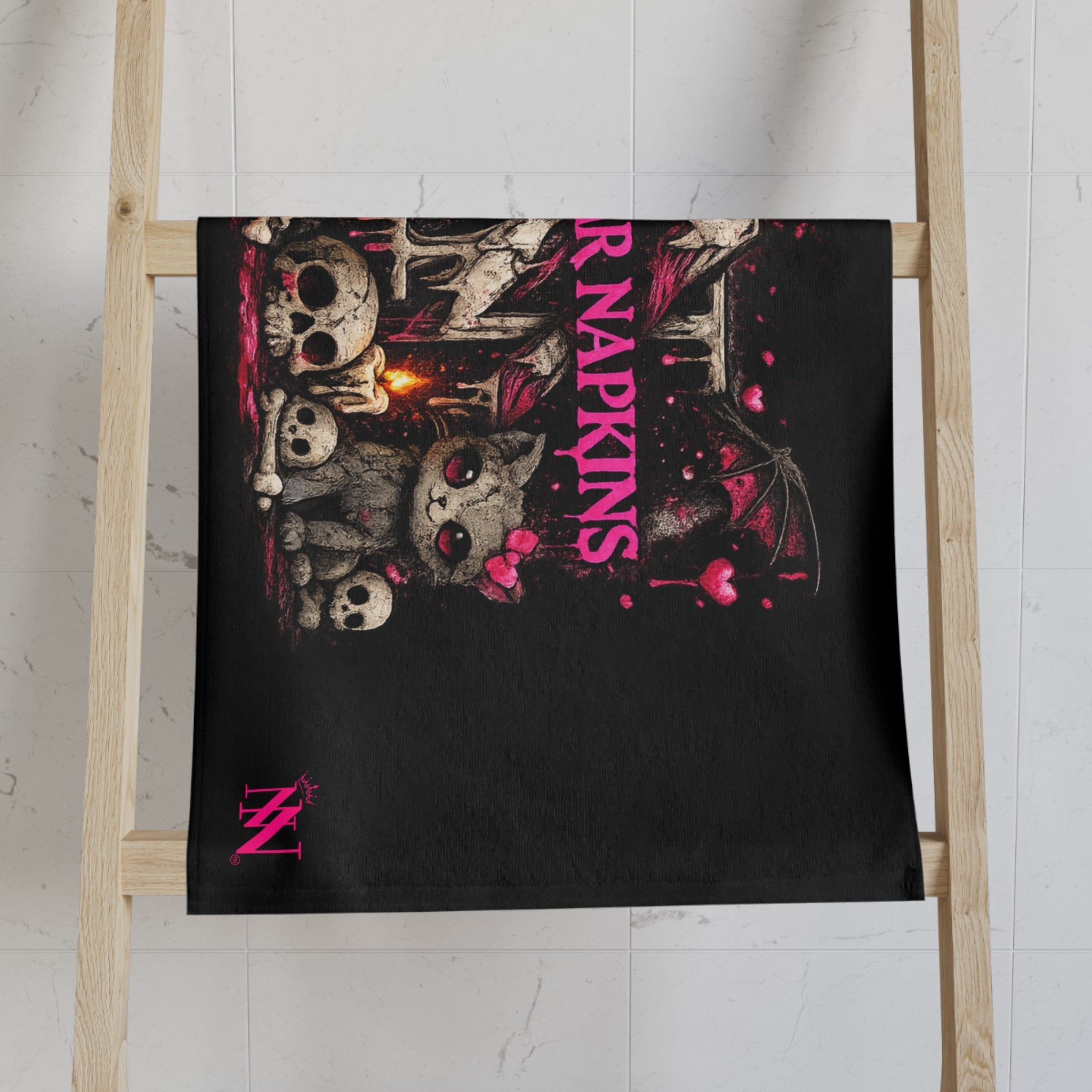 Nectar Napkins Gothic Kitty Cum Towel