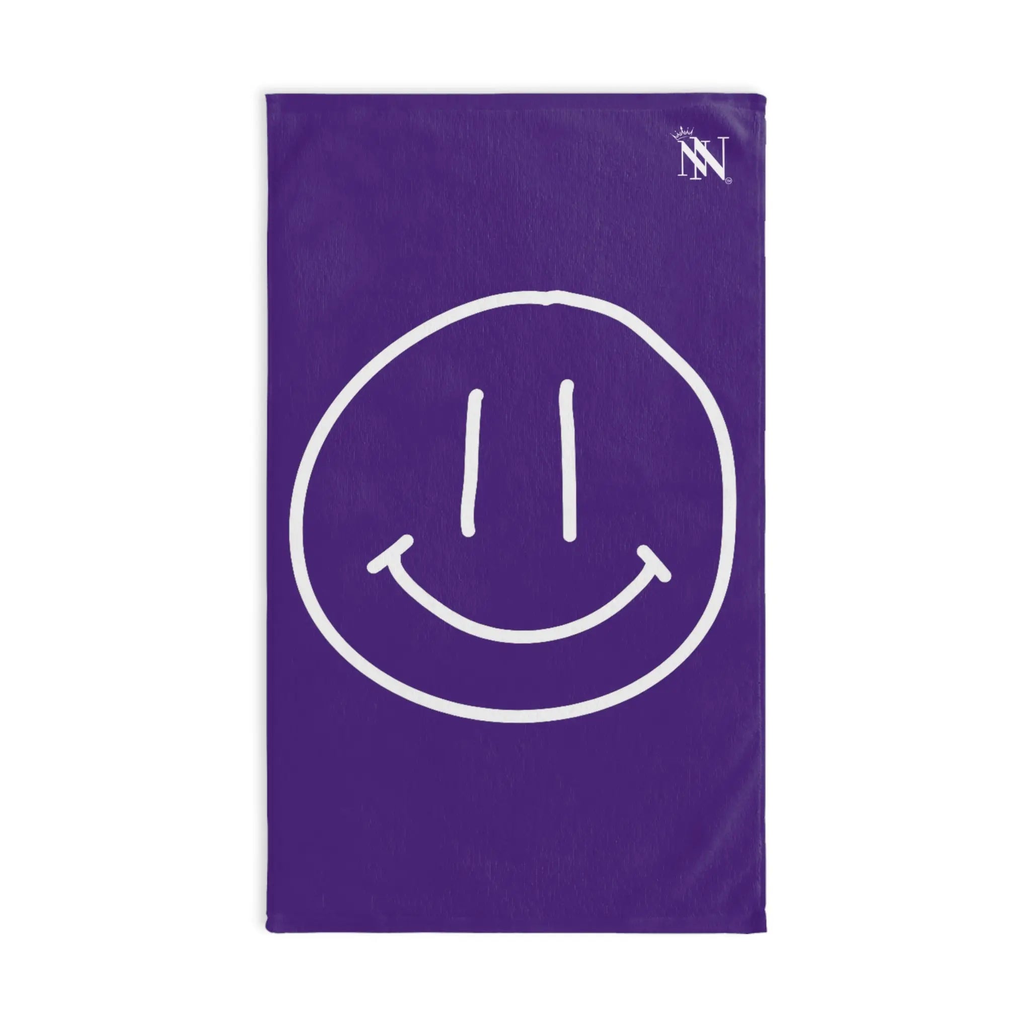 Happy Smiling Emoji Purple | Mix & Match Classic Fun-Flirty Lovers’ Towels