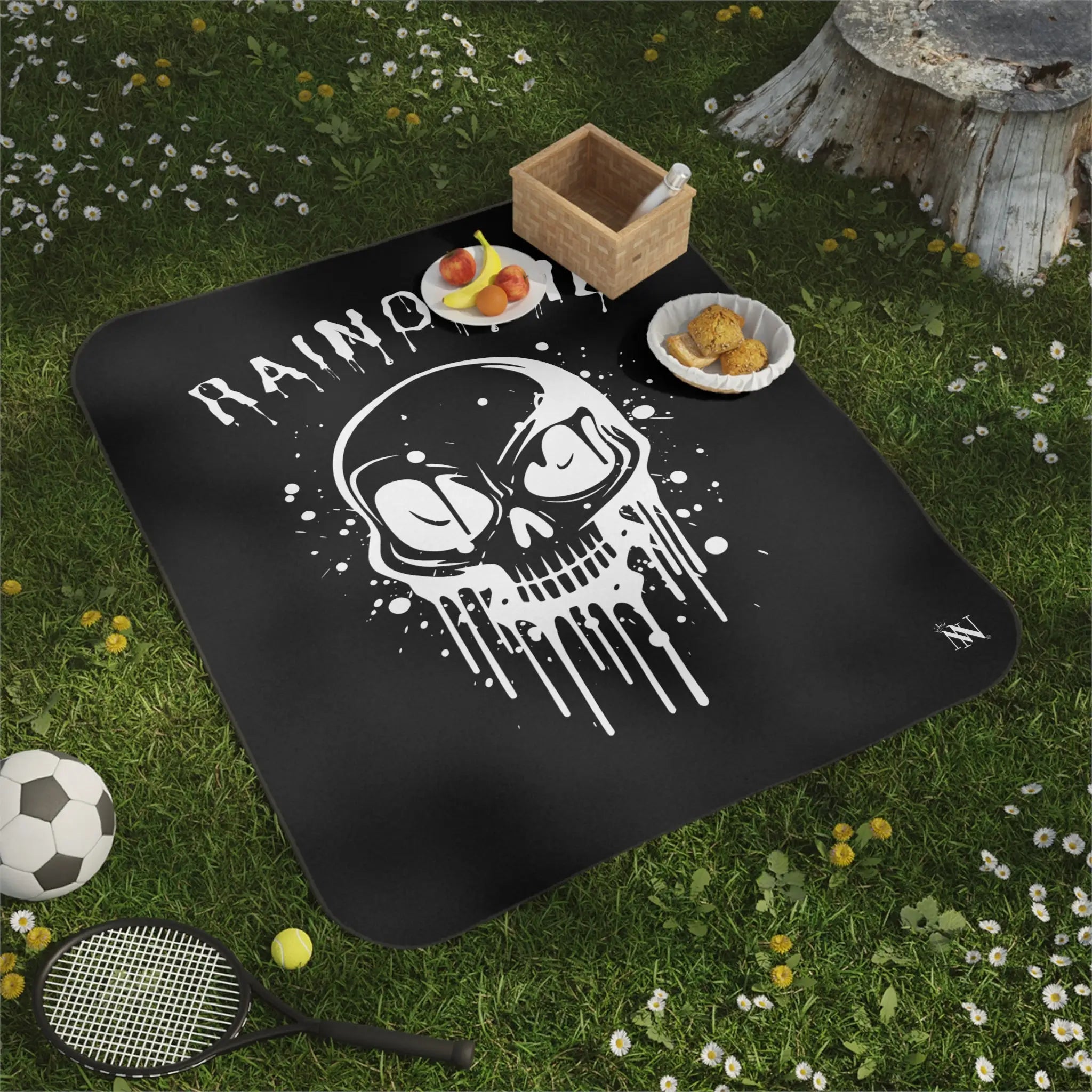 Rain On Me Splattered Skull | Nectar Napkins Fun-Flirty Lovers’ Sex Blankets