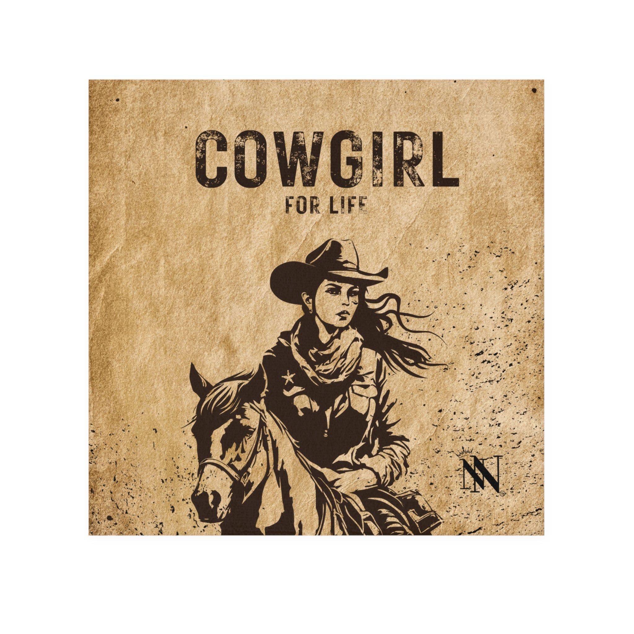 Vintage Cowgirl for Life Poster Cute Small Microfiber Cotton Soft Personal Sex Towel