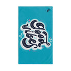 Good Vibes Blue Splash Teal | Mix & Match Classic Fun-Flirty Lovers’ Towels