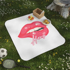 Hers Biting Lip | Mix Match Fun-Flirty Lovers’ Water-Resistant Blankets