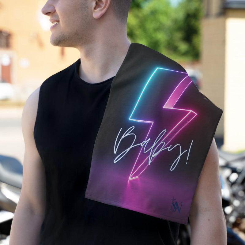 Electric Baby! Graphic | Mix & Match Soft Fun-Flirty Lovers’ Towels