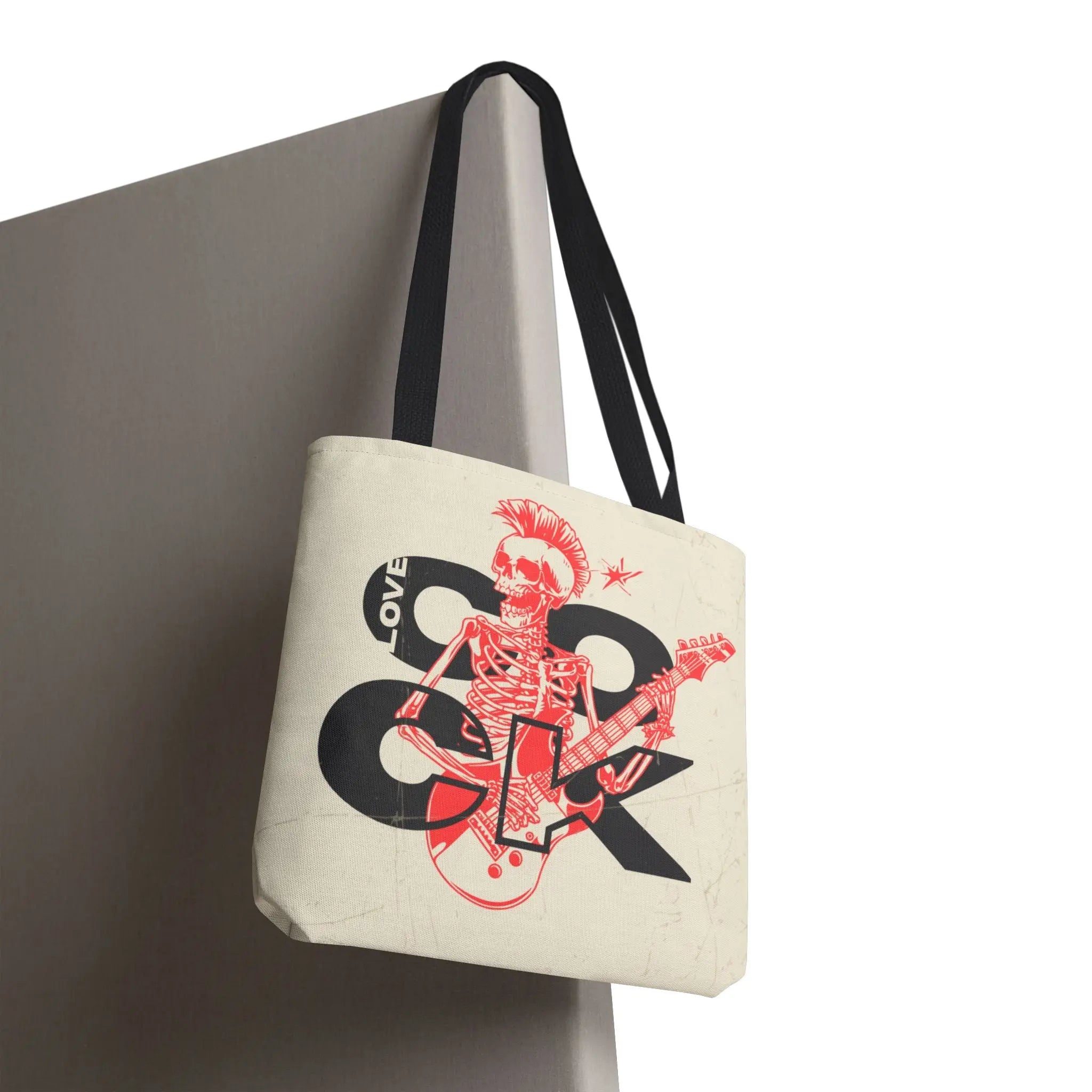 Love Cock Skull Rocker Love Tote Bag