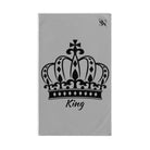 Large Crown King Light Grey | Mix & Match Classic Fun-Flirty Lovers’ Towels