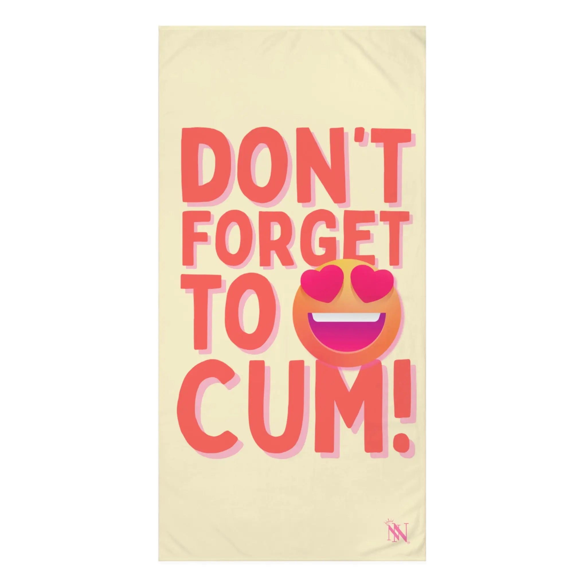 Don’t Forget to Cum! Heart Eyes Emoji Anal Play Sex Towel