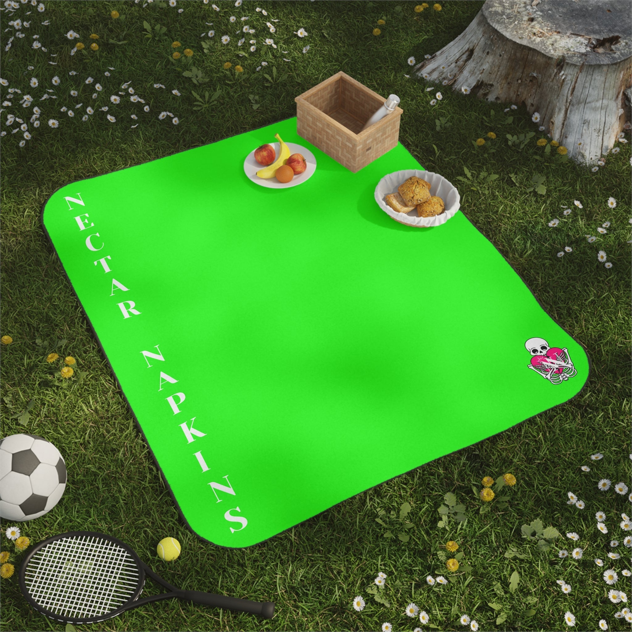 Nectar Napkins Brand Neon Green Water-Resistant Sex Blanket