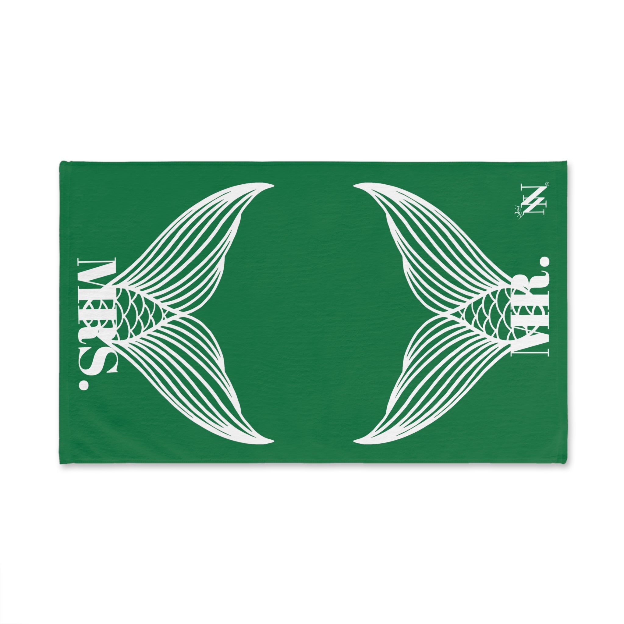 Mr. Mrs. Mermaid Shareable Sides Green Cum Towel