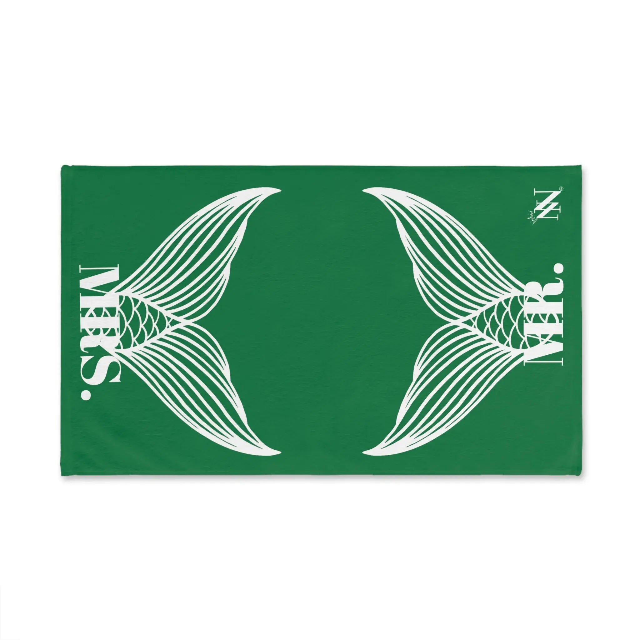Mr. Mrs. Mermaid Shareable Sides Green Cum Towel