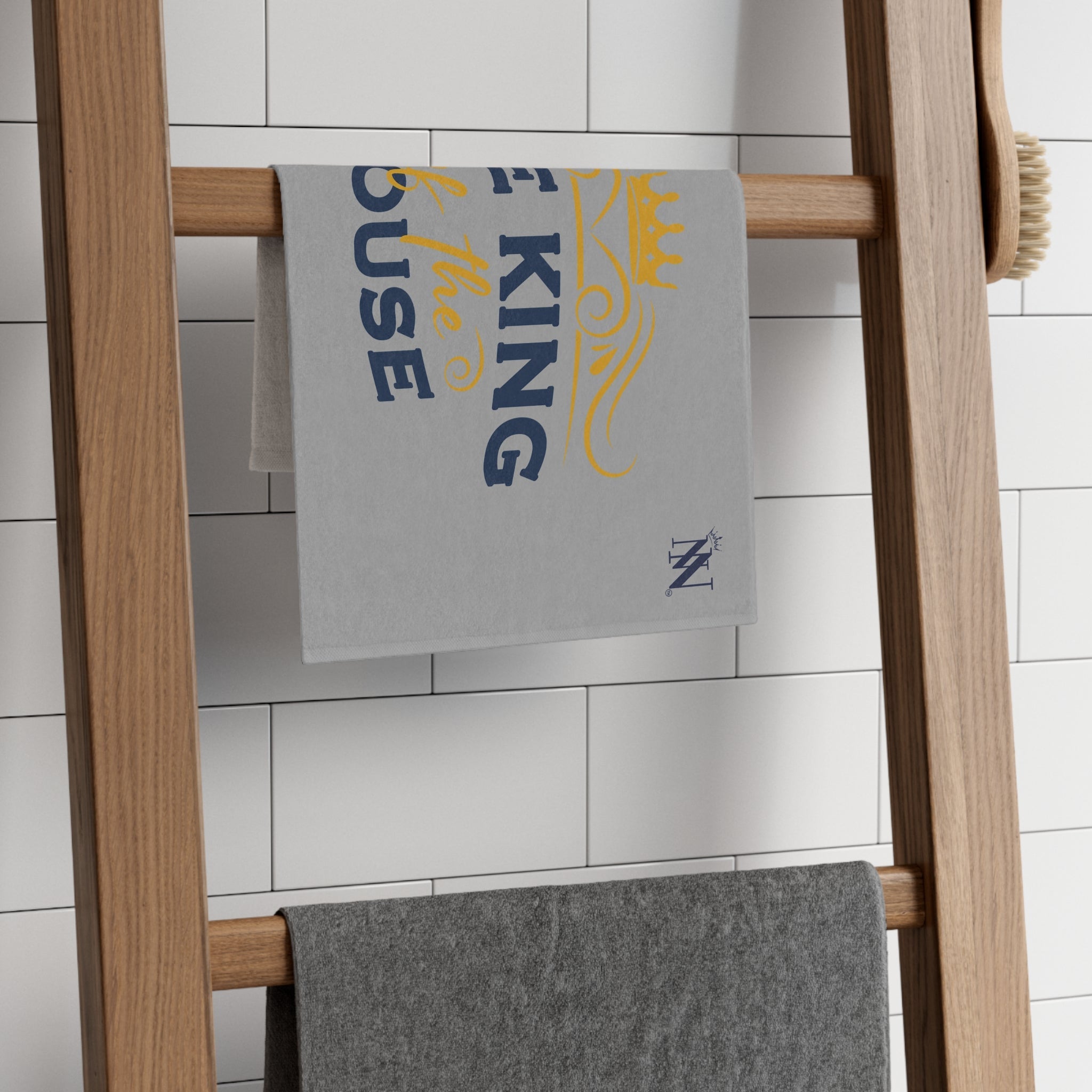 The King of the House Light Grey | Mix & Match Soft Fun-Flirty Lovers’ Towels