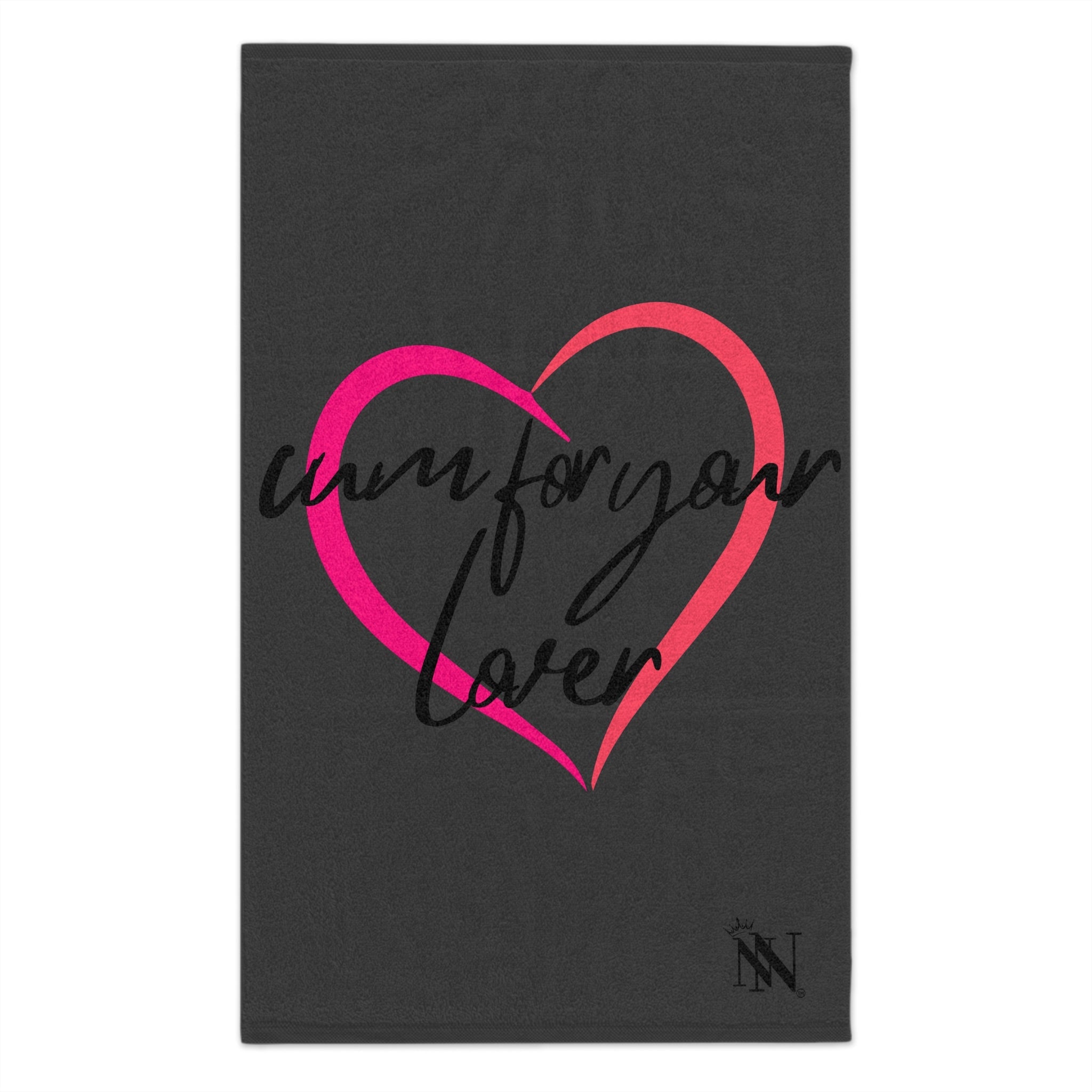 Cum for Your Lover Dark Grey | Mix & Match Soft Fun-Flirty Lovers’ Towels