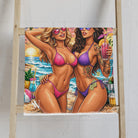 Party Girls Will Be Girls Graphic Series | Mix & Match Classic Fun-Flirty Lovers’ Towels