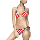 Red & White Checkered | Mix & Match Fun-Flirty Lovers’ String Bikinis