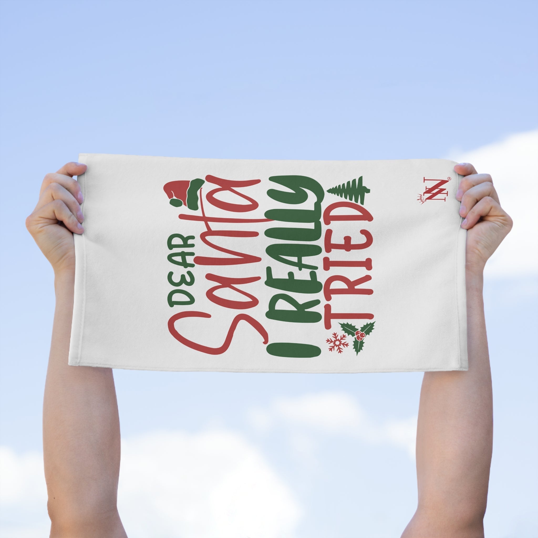 Dear Santa I Really Tried | Mix & Match Soft Fun-Flirty Lovers’ Towels