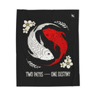 Two Paths One Destiny Koi Fish Ying Yang | Nectar Napkins Fun-Flirty Lovers’ Blankets