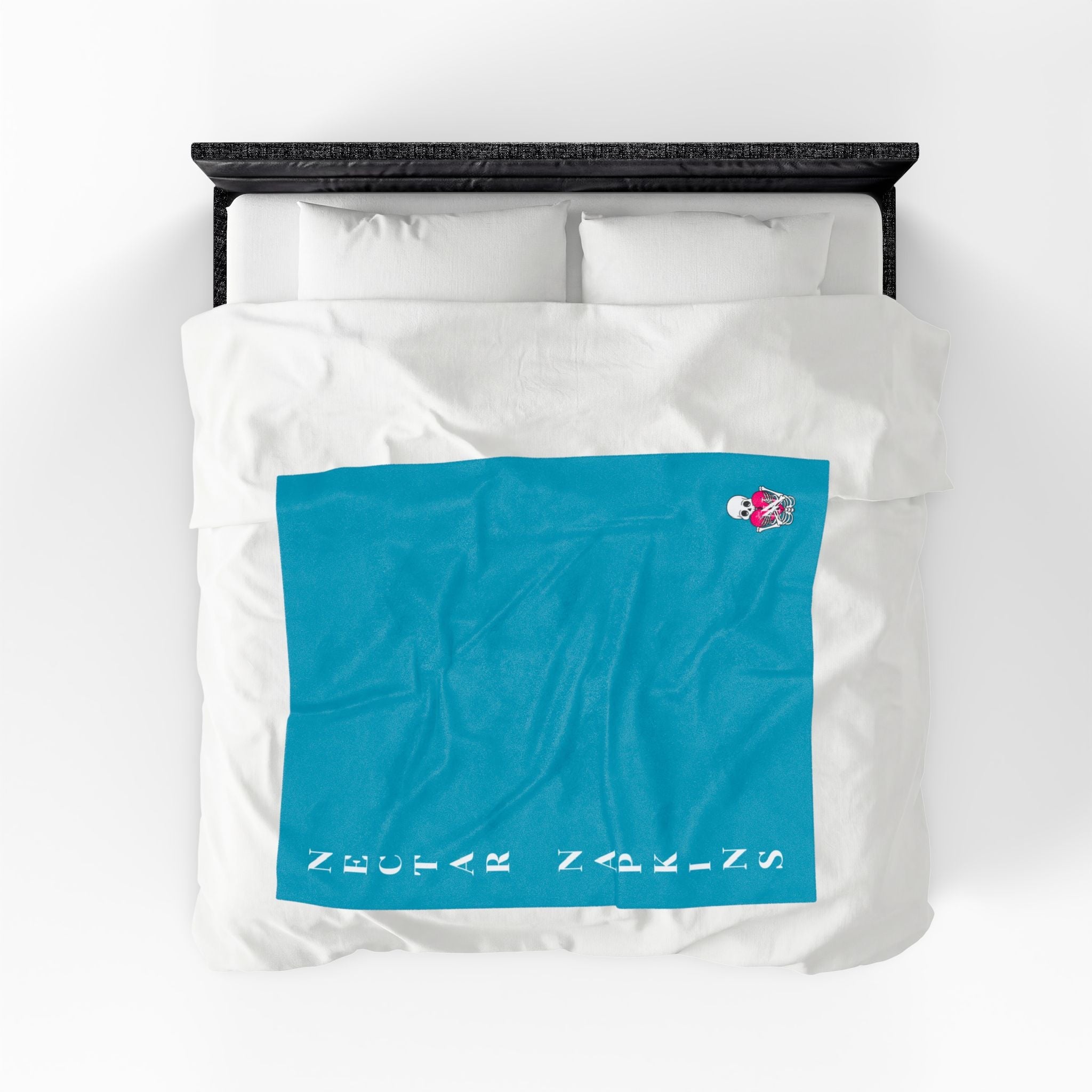 Nectar Napkins Brand Teal Love Blanket