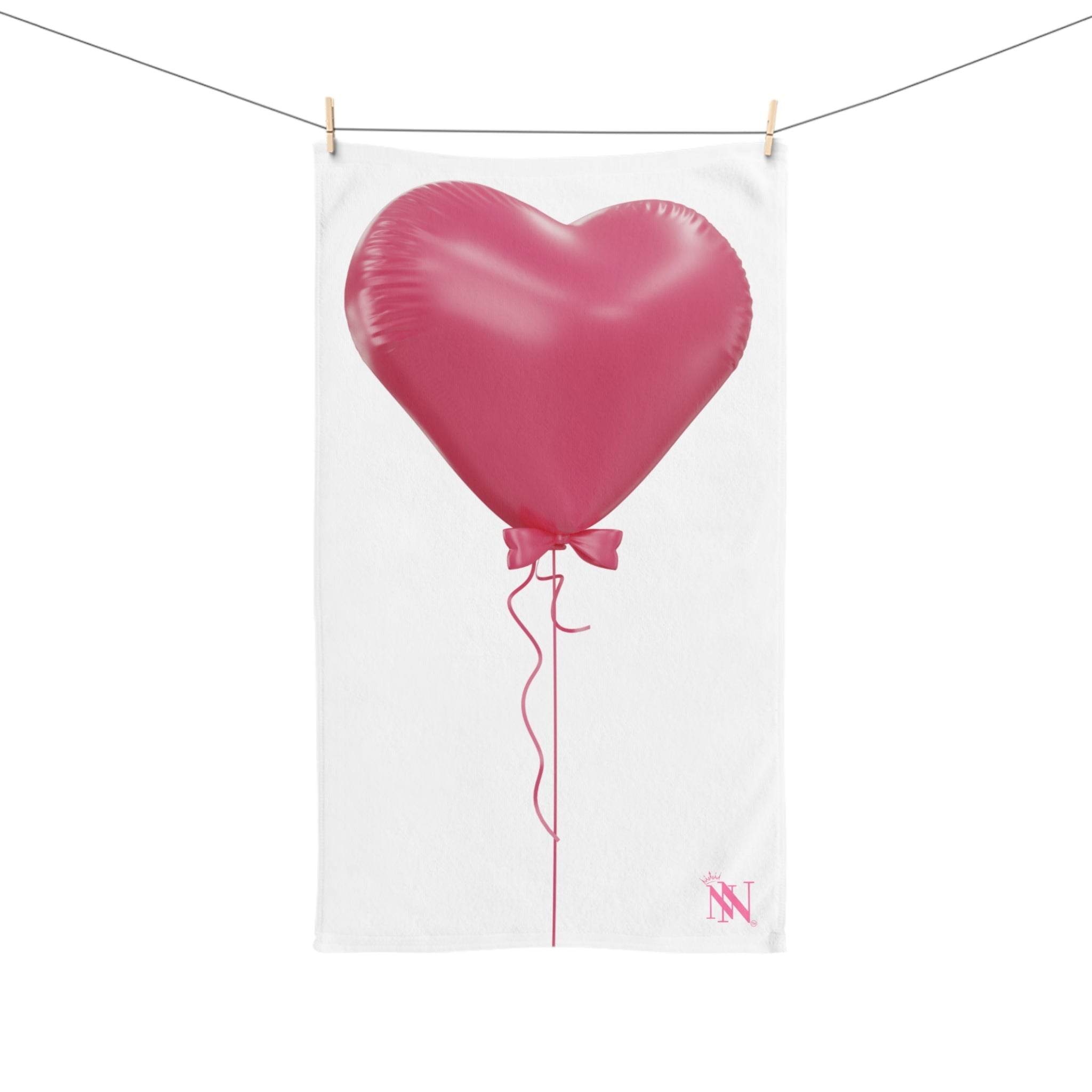 Pink Heart Balloon Bow 3D Print | Mix & Match Original Fun-Flirty Lovers’ Towels