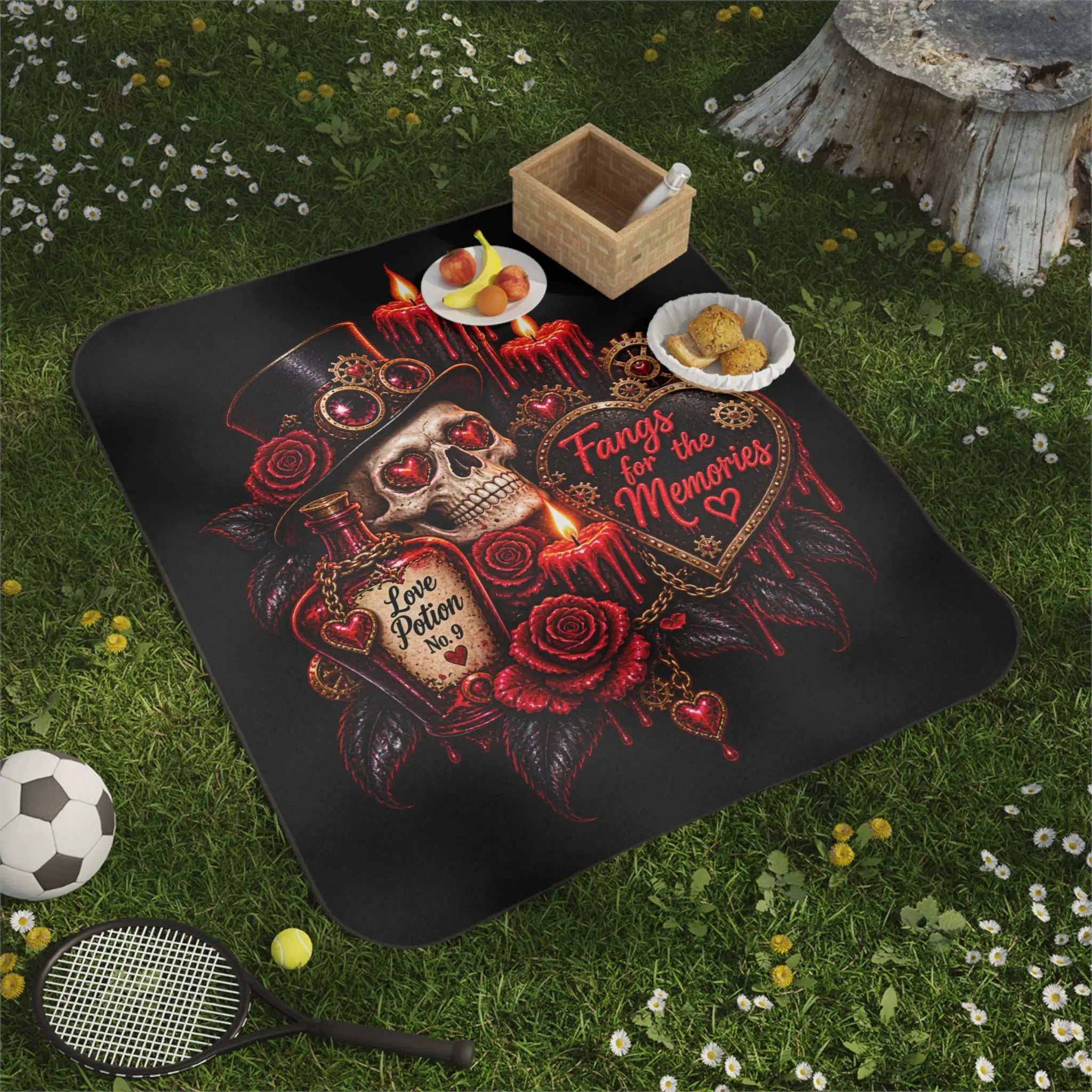 Fangs for the Memories Skull | Nectar Napkins Fun-Flirty Lovers’ Sex Blankets