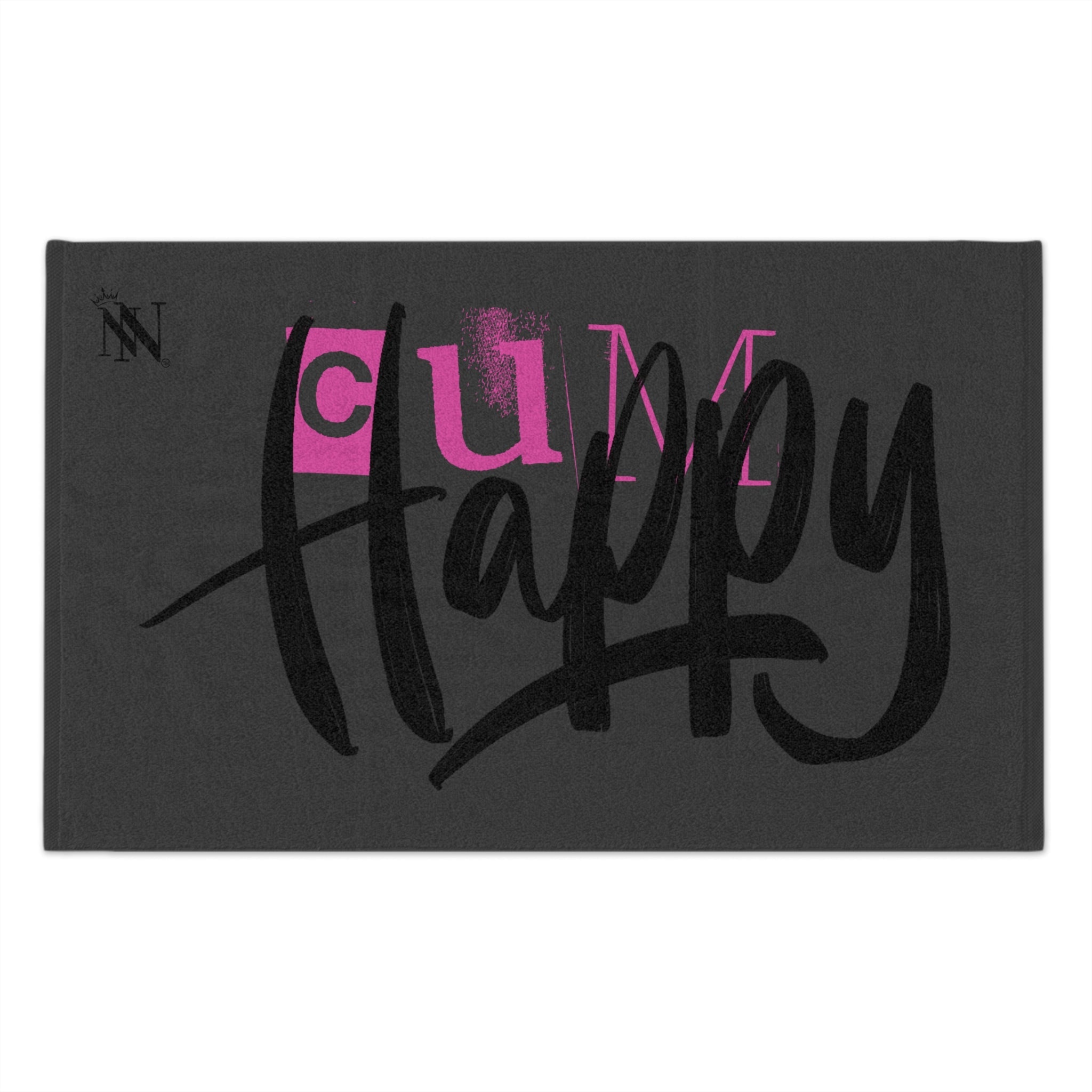 Cum Happy Dark Grey | Mix & Match Soft Fun-Flirty Lovers’ Towels