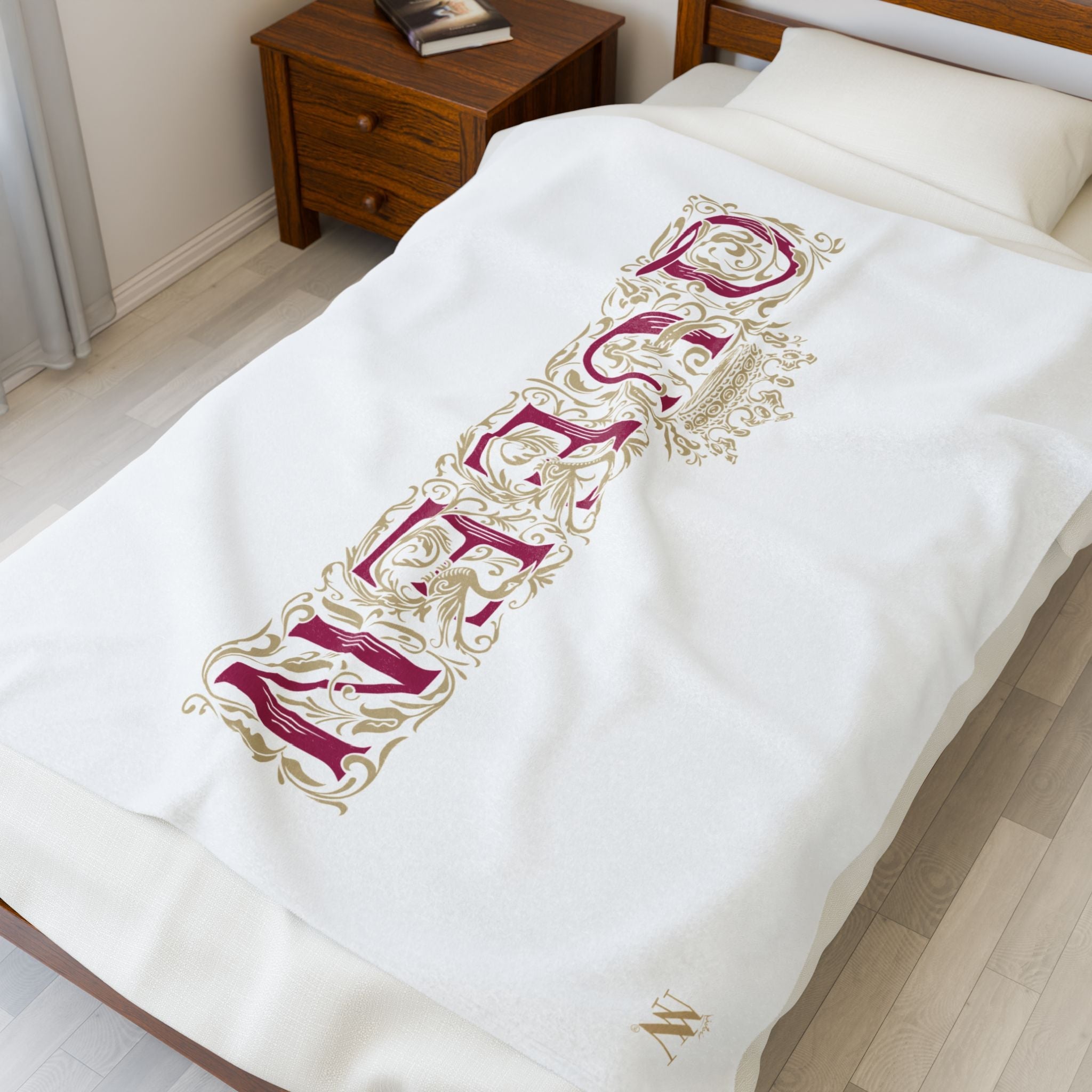 Gold Filigree Queen | Mix & Match Velveteen Fun-Flirty Lovers’ Blankets