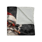 Santa in Chains Christmas | Nectar Napkins Fun-Flirty Lovers’ Crushed Velvet Blankets