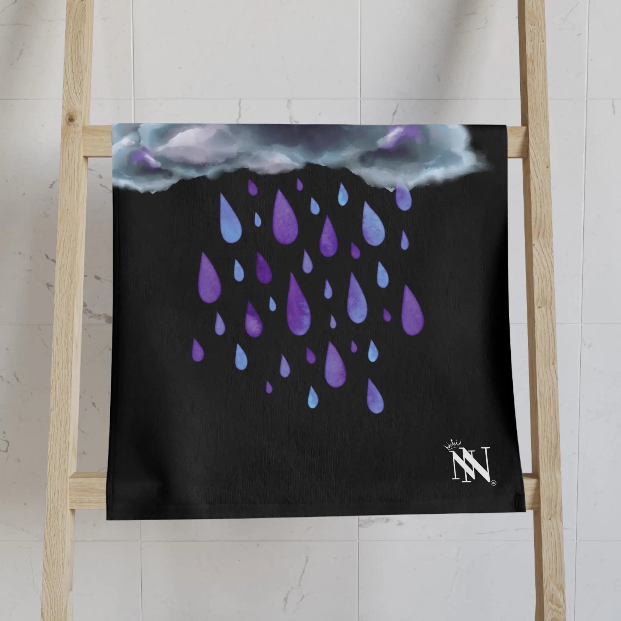 Purple Rain Cloud Cum Towel