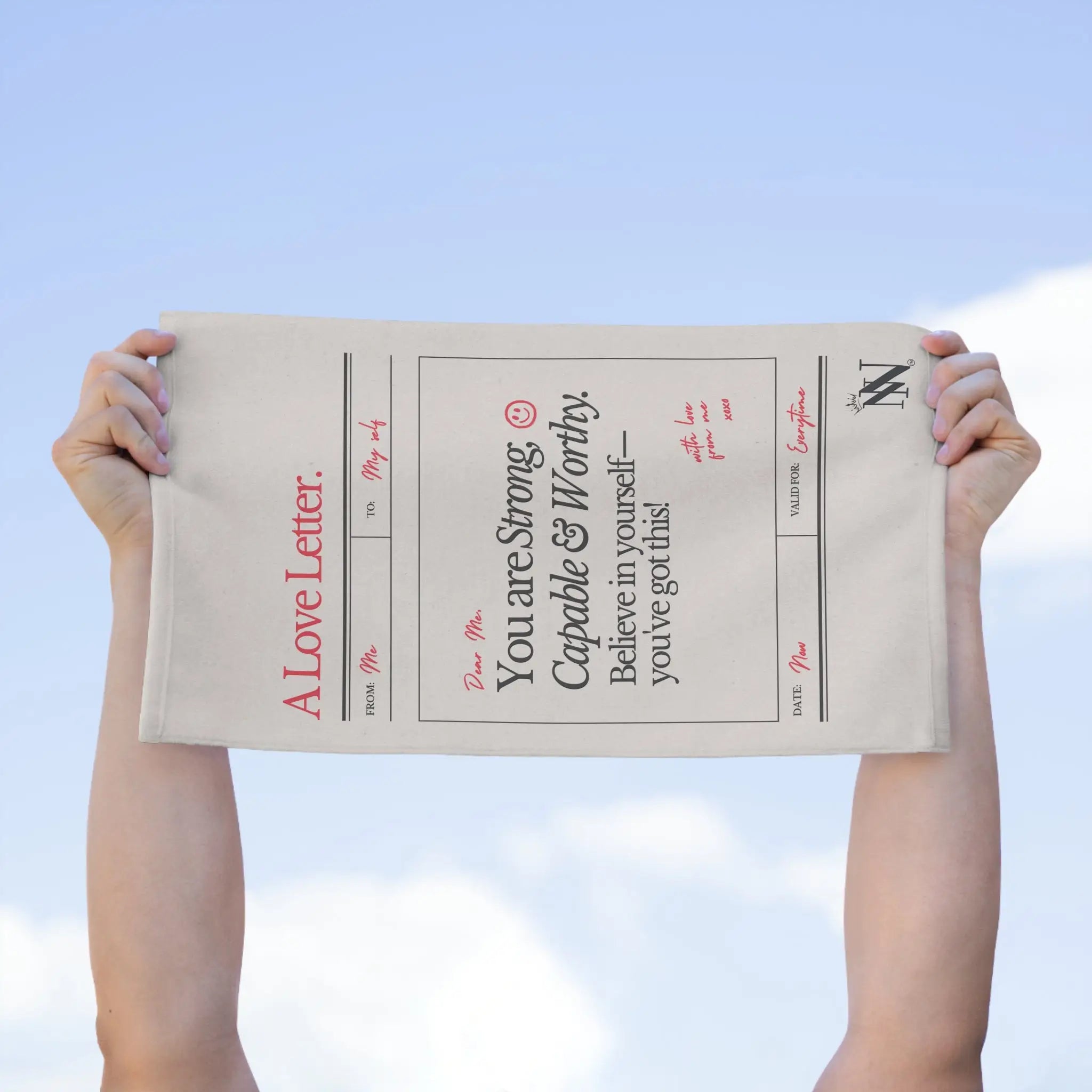 A Love Letter to Myself | Mix & Match Soft Fun-Flirty Lovers’ Towels